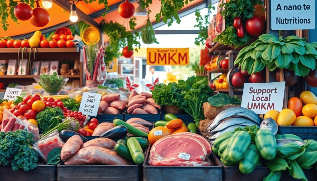 Pendahuluan Gambaran singkat tentang Program Makan Bergizi Gratis (MBG) sebagai inisiatif pemerintah untuk meningkatkan gizi masyarakat dan menurunkan angka stunting. Pentingnya keterlibatan UMKM dalam program MBG untuk mendukung ekonomi lokal sekaligus memastikan keberlanjutan rantai pasok pangan. Perkenalan Ralali Food sebagai mitra strategis yang mendukung UMKM melalui teknologi dan distribusi pangan. Isi Artikel 1. Keterlibatan UMKM dalam Program MBG Peran UMKM sebagai penyedia bahan baku lokal seperti sayuran, daging, dan hasil laut untuk program MBG. Kontribusi UMKM kuliner dalam pengolahan makanan bergizi siap saji sesuai standar pemerintah. Dampak positif terhadap pertumbuhan ekonomi lokal melalui pemberdayaan UMKM di seluruh rantai pasok pangan. 2. Kolaborasi Strategis dengan Ralali Food Bagaimana Ralali Food membantu UMKM melalui digitalisasi bisnis menggunakan platform seperti Ralali Connect. Optimalisasi distribusi makanan bergizi ke daerah terpencil dengan teknologi logistik modern yang dikembangkan oleh Ralali Food. Studi kasus keberhasilan kemitraan antara Ralali Food dan UMKM dalam mendukung dapur produksi lokal untuk program MBG. 3. Tantangan dan Solusi Tantangan yang dihadapi UMKM, seperti memenuhi standar kualitas dan legalitas pemerintah. Solusi yang ditawarkan oleh Ralali Food, termasuk pelatihan manajemen, akses pasar digital, dan pendampingan teknis bagi UMKM. Penutup Rekapitulasi manfaat keterlibatan UMKM dalam program MBG, baik dari segi peningkatan kesehatan masyarakat maupun pemberdayaan ekonomi lokal. Peran penting Ralali Food sebagai fasilitator teknologi dan distribusi yang memperkuat posisi UMKM dalam rantai pasok pangan nasional. Ajakan untuk mendukung program MBG melalui kolaborasi aktif antara pemerintah, sektor swasta, dan komunitas lokal.