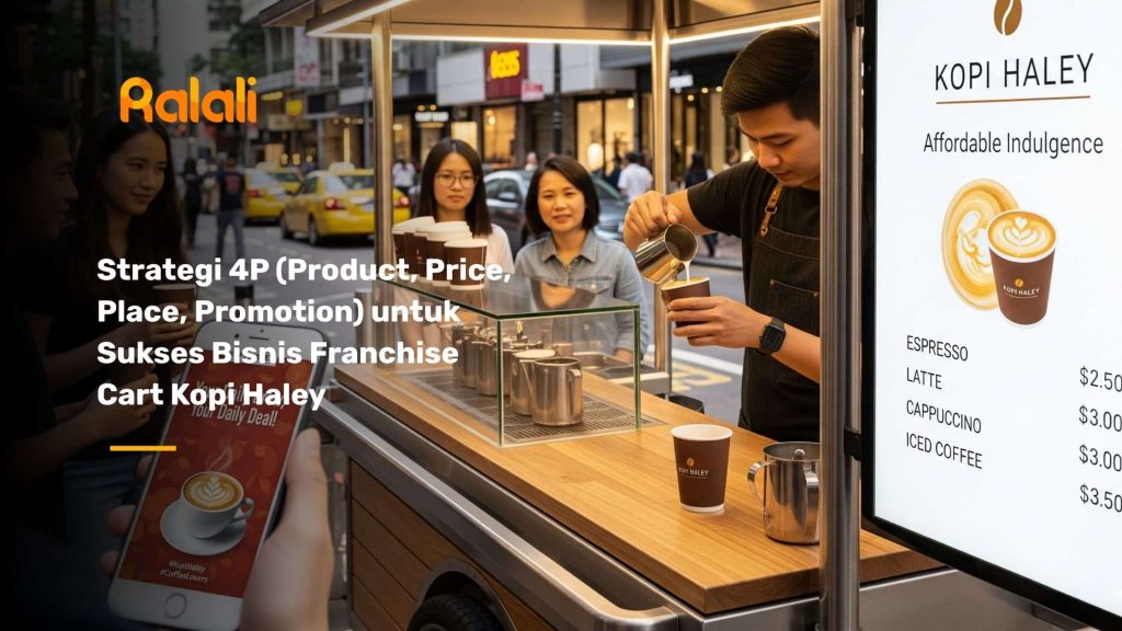 Strategi 4P (Product, Price, Place, Promotion) untuk Sukses Bisnis Franchise Cart Kopi Haley
