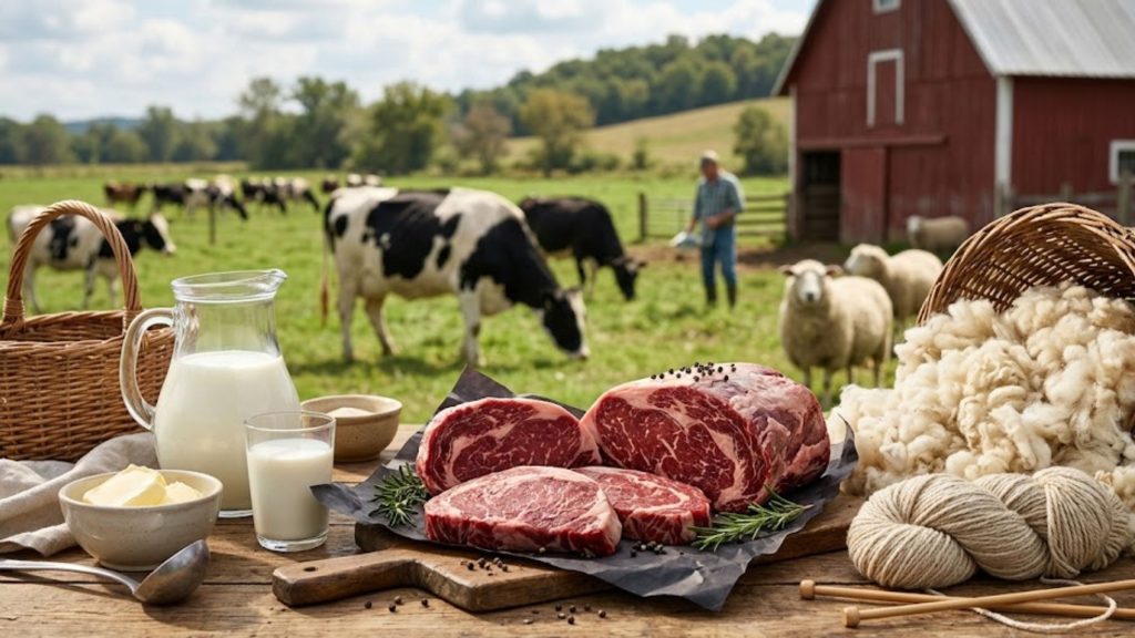 Komoditas Peternakan (Daging Sapi, Susu, Wol)